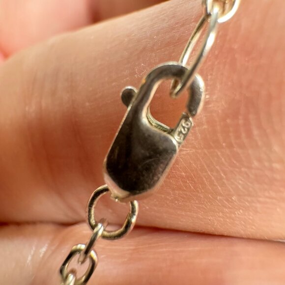 VTG Sterling Silver 925 Blue Howlite 18-20" Adjustable Length Chain - Picture 7 of 11